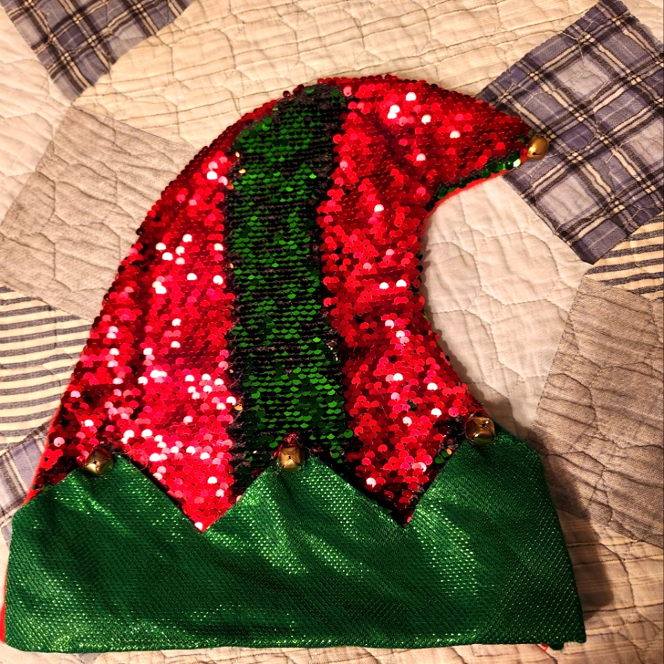 Sequined Elf Hat